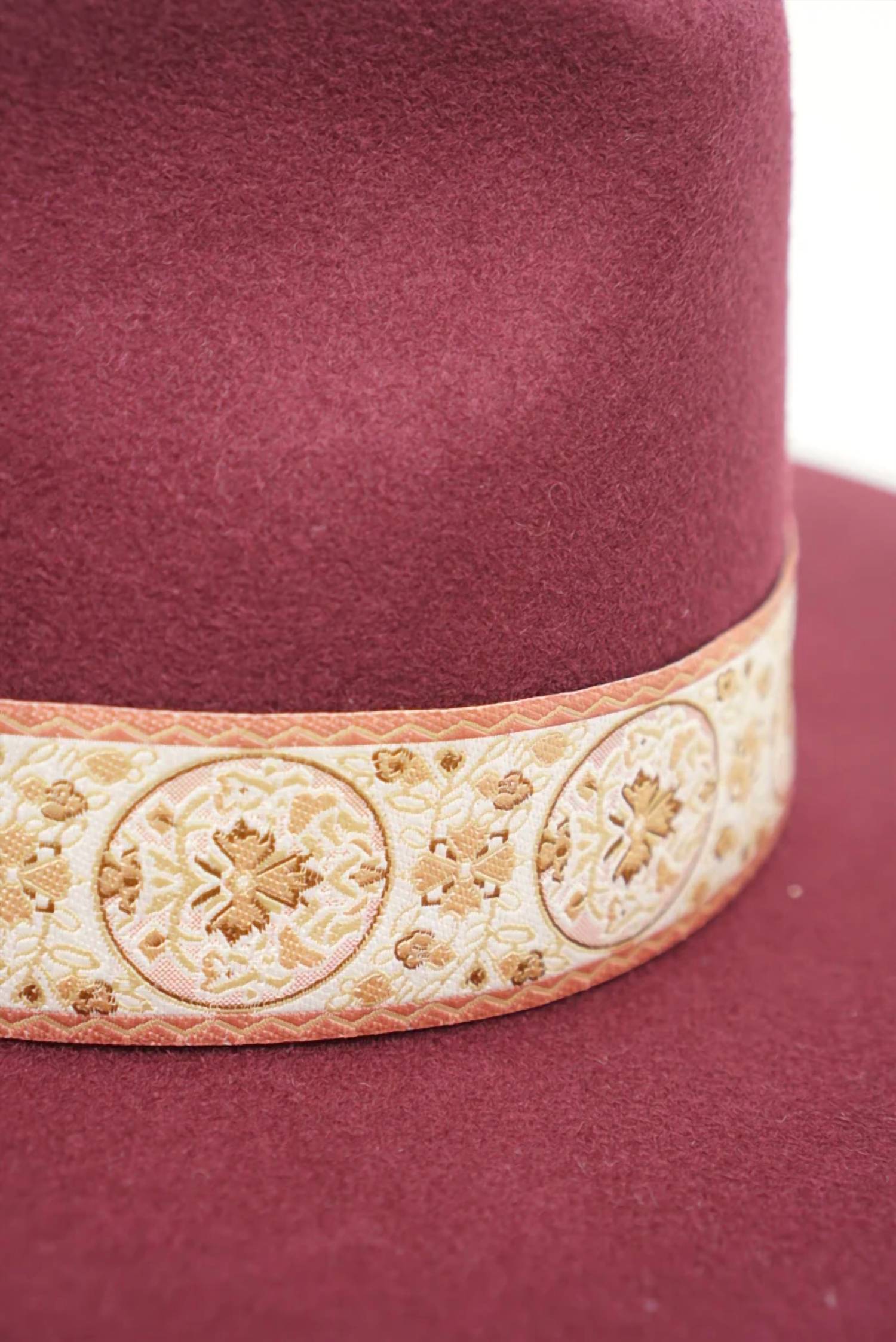 Olive & Pique Women's Melisande Hat in burgundy - women's hat - alternate view