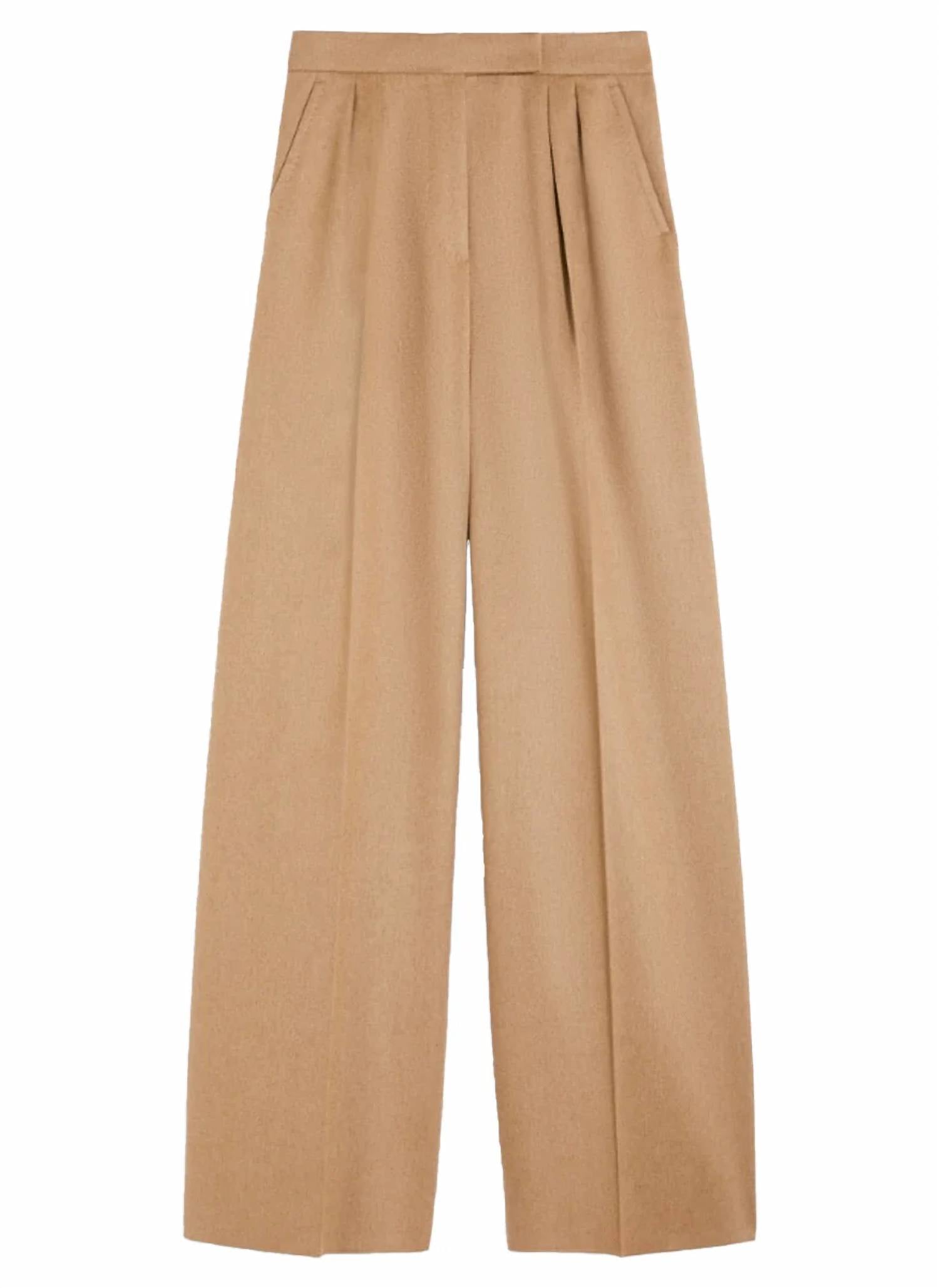 Maxmara - Women's Fagus Wool Pleated Full Leg Pant