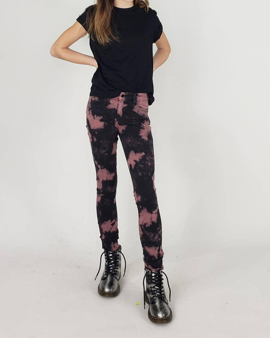 Kids Mid Rise Tie Dye Skinny Jeans