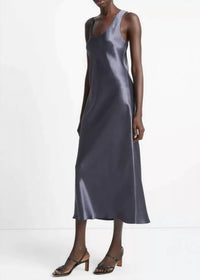 Vince - Satin bias tank dress