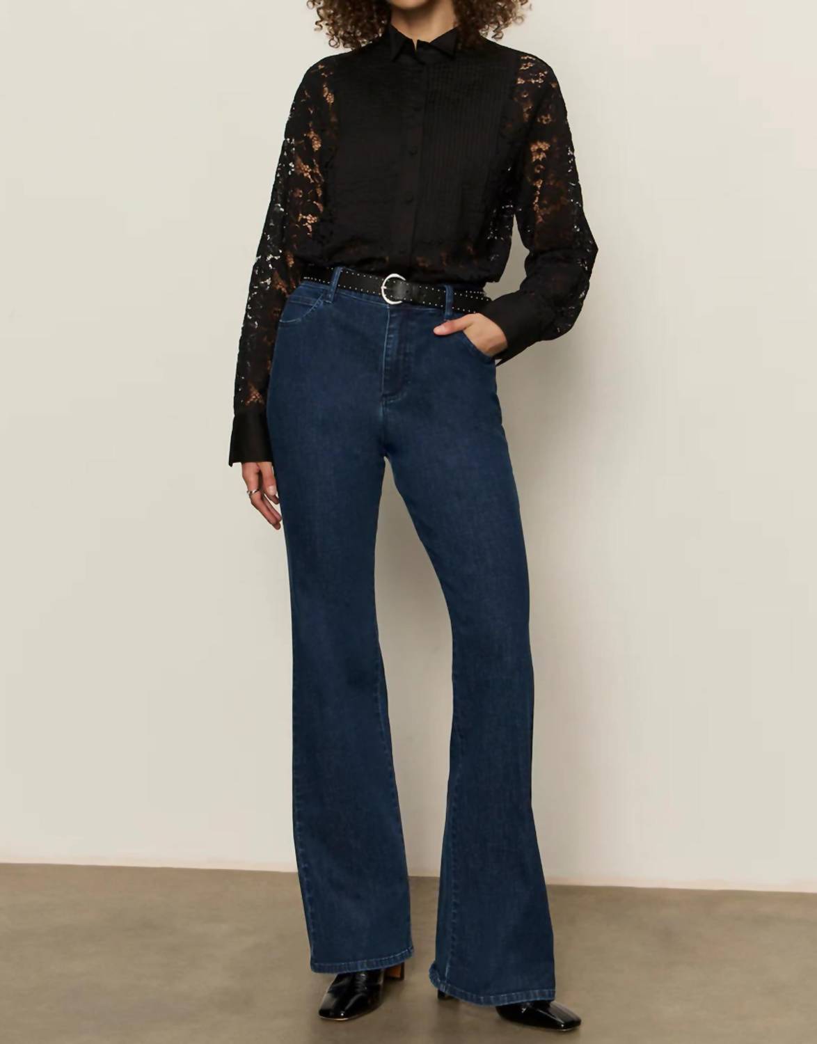 Sanctuary - Serendipity Lace Tuxedo Shirt