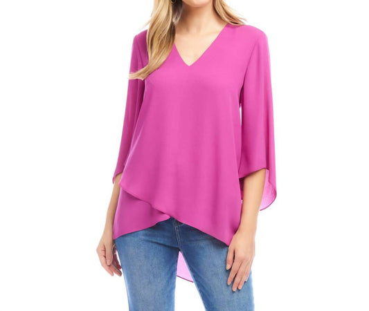 Karen Kane - Bracelet Sleeve Asymmetric Top