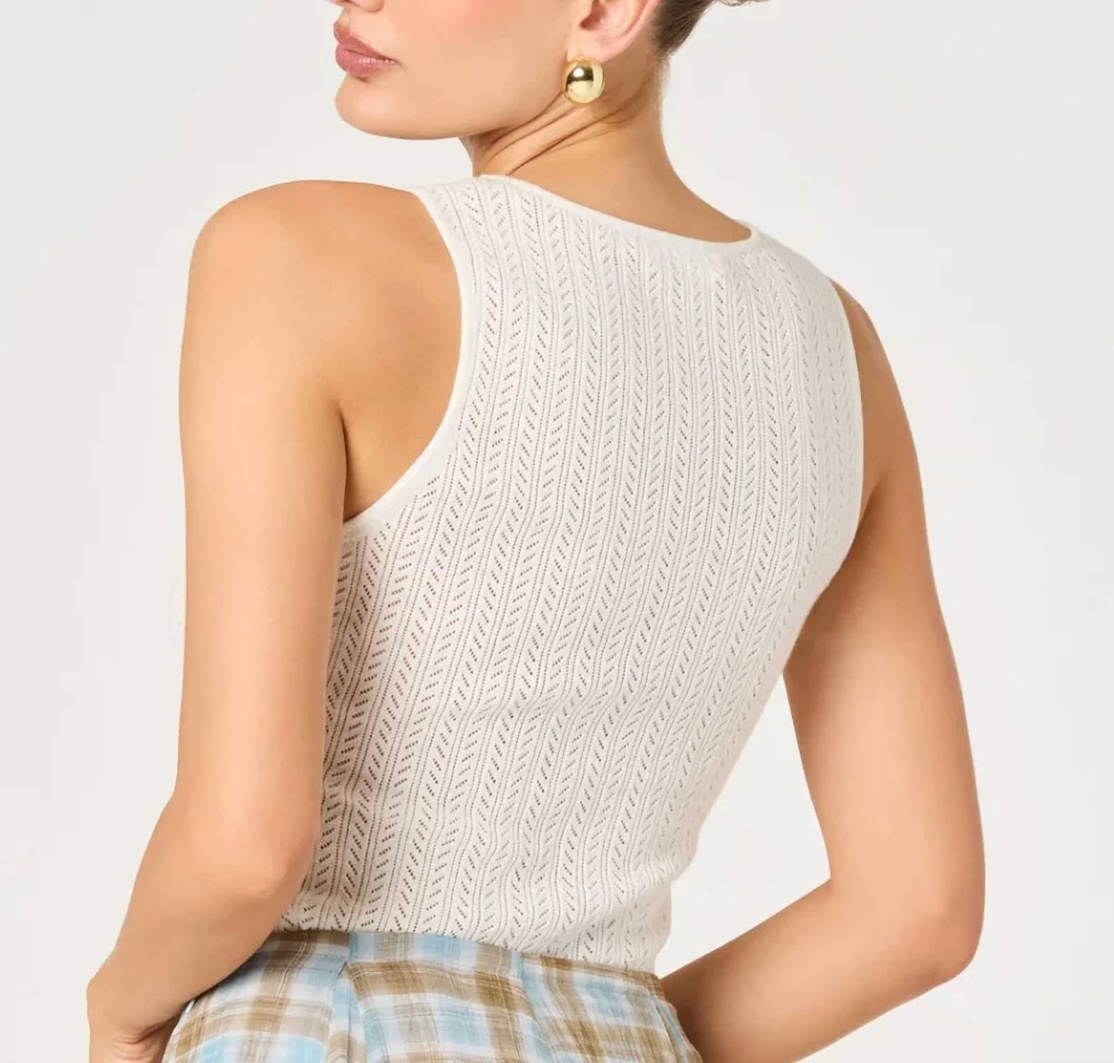 Astr - Alyse Pointelle Knit Top