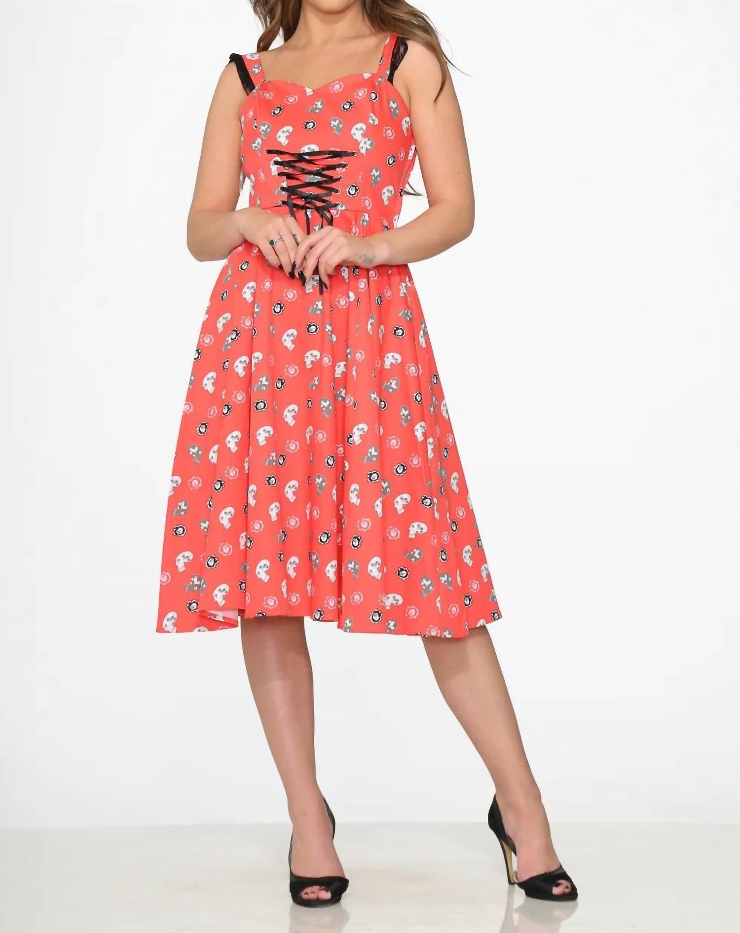 Orchid Bloom - Skulls Swing Dress