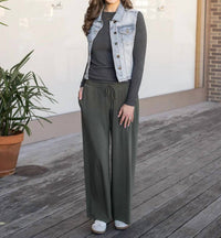 Grace And Lace - Smocked Wide Leg Pant