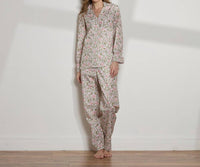 The Sleep Code - Women's Printed Floral Cotton Long Pj Set