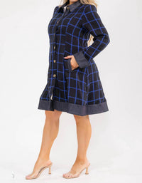 Karen T Design - Plaid Coat Dress