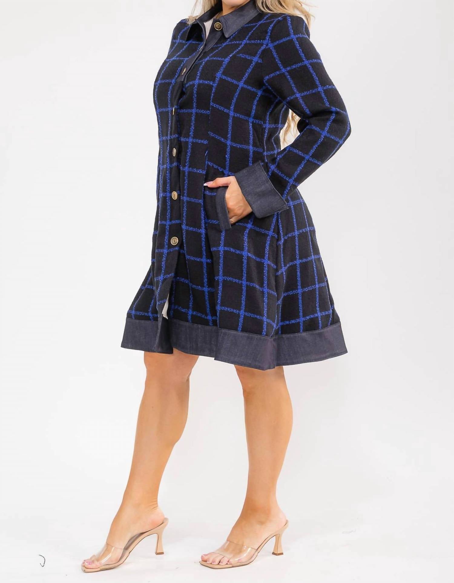 Karen T Design - Plaid Coat Dress