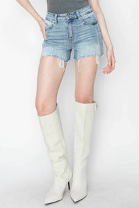 Artemis Vintage - High Rise Stretch Denim Shorts