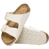 BIRKENSTOCK Women's Arizona Rivet Logo Textile Vegan Canvas Sandals in eggshel - women's sandal - view 4