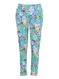 Dolcezza - Women's Half Moon Morning Simple Art Stretch Jean Pants