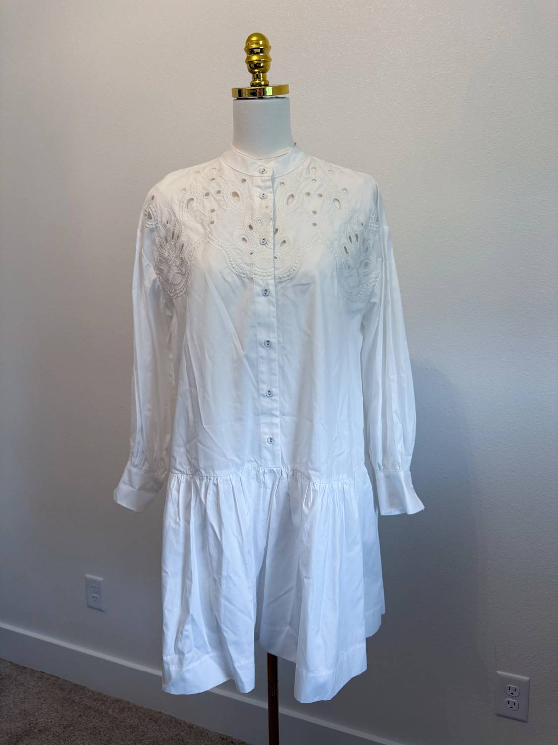Pinch - Women's Embroidered Button Down Dress