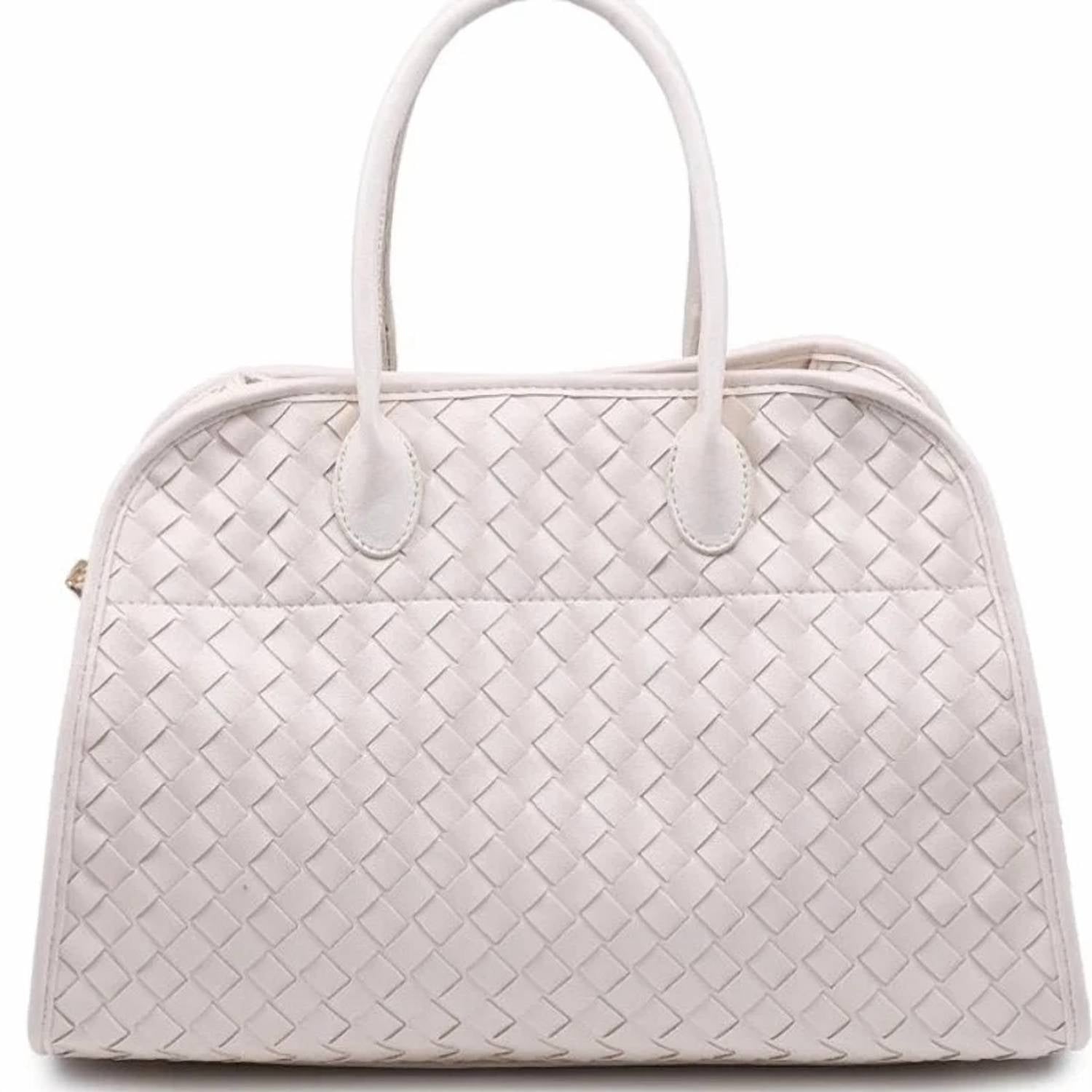 Urban Expressions - Women's Rhonda Woven Vegan Leather Tote Bag