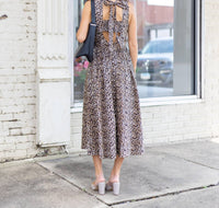 Skies Are Blue - Poplin Midi Dress