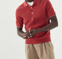 Brunello Cucinelli Cotton Polo Shirt in ginger - men's t-shirt