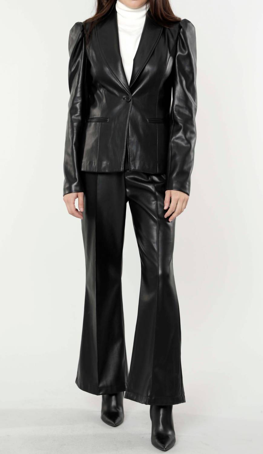 Dolce Cabo - Vegan Leather Wide Crop Pants