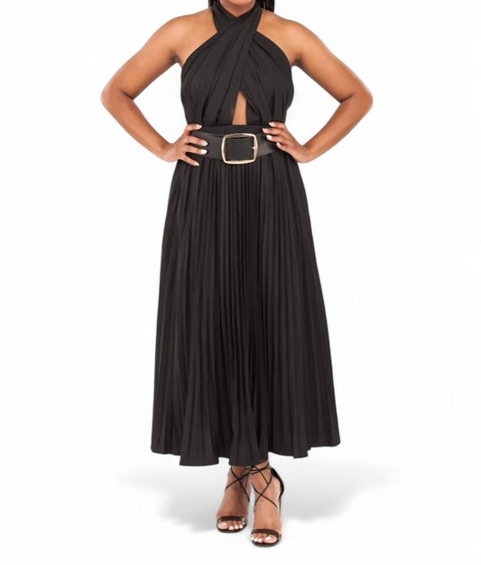 L'Atiste - Halter Pleated Dress