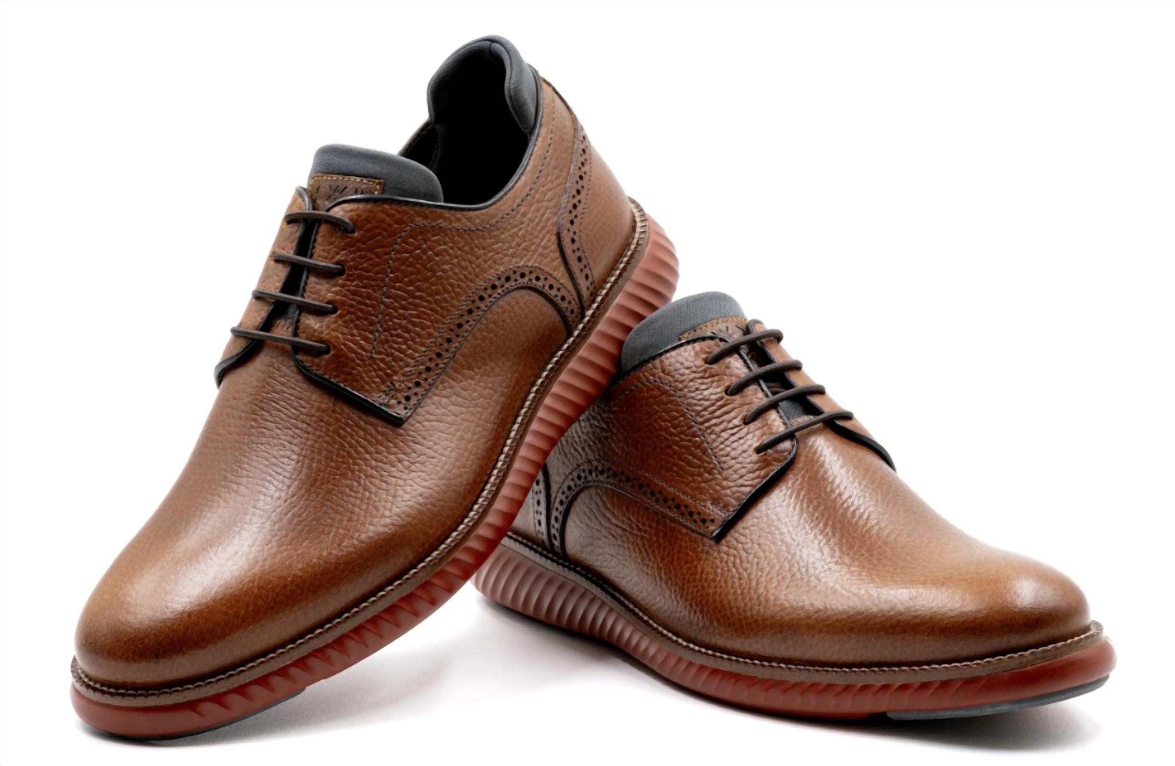 Martin Dingman - Men's Countryair Pebble Grain Leather Plain Toe Oxfords