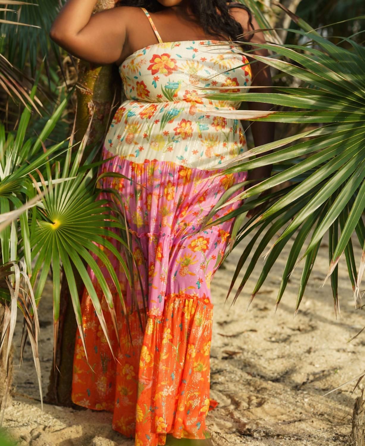Guapa - Nargis Shimmer Sunset Maxi Dress - Plus