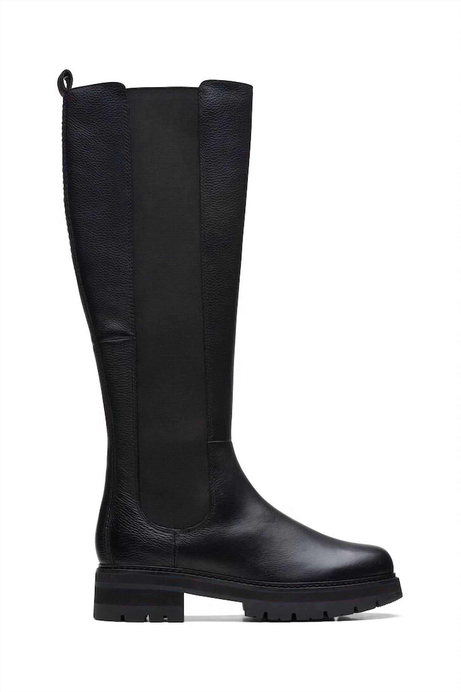 Clarks Women's Orianna Long Knee High Boot in black leather - women's shoe