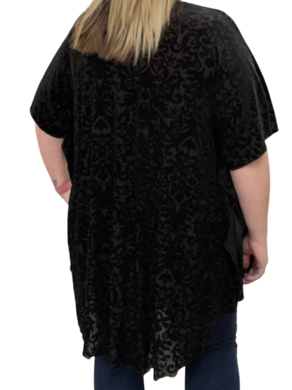 Honeyme - Printed Velvet Kimono