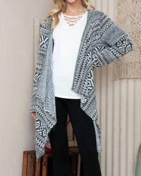 Haute Apparel - Aztec Print Open Cardigan