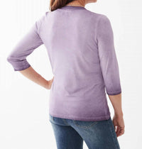 Fdj - Obelia Garment Dyed V-neck Top