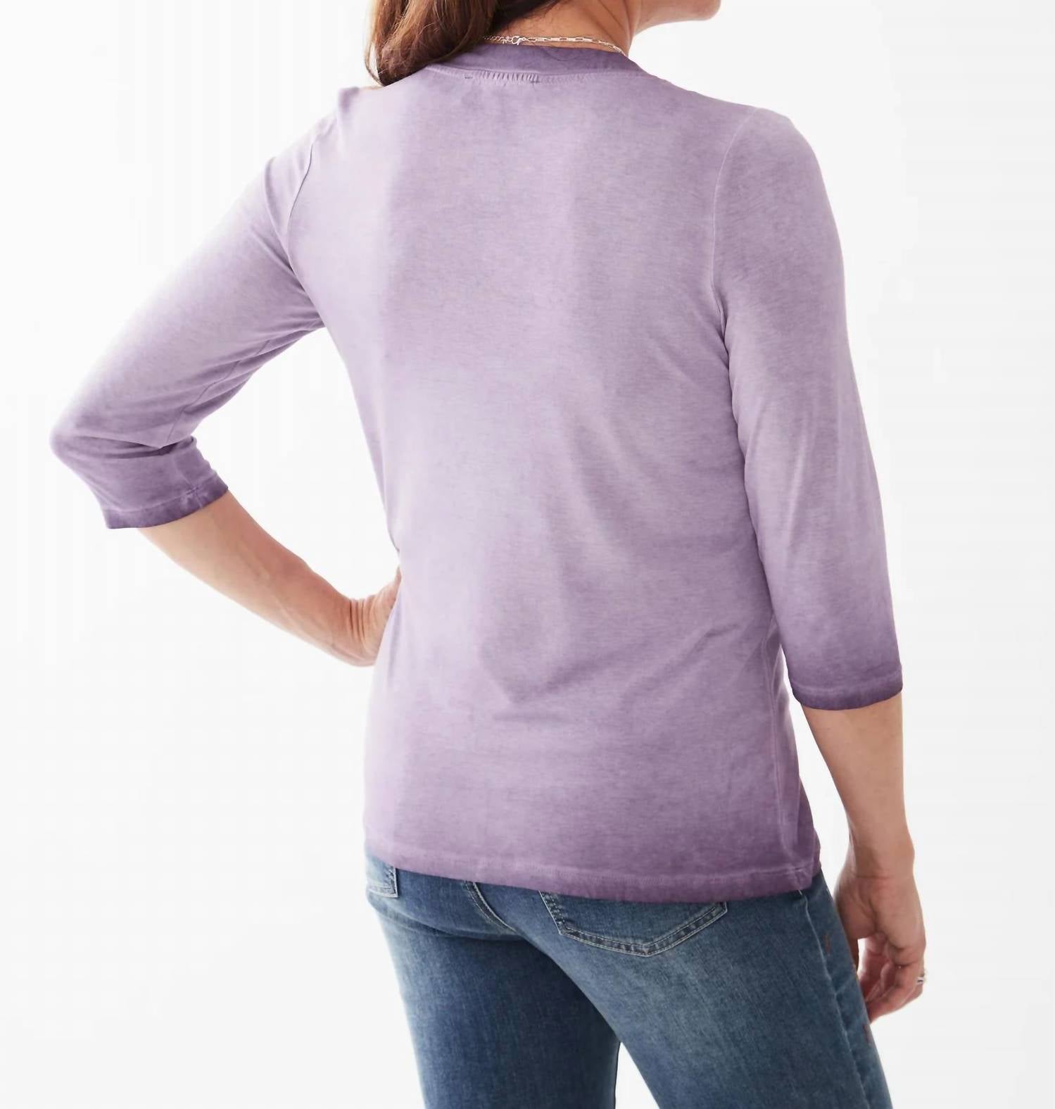 Fdj - Obelia Garment Dyed V-neck Top