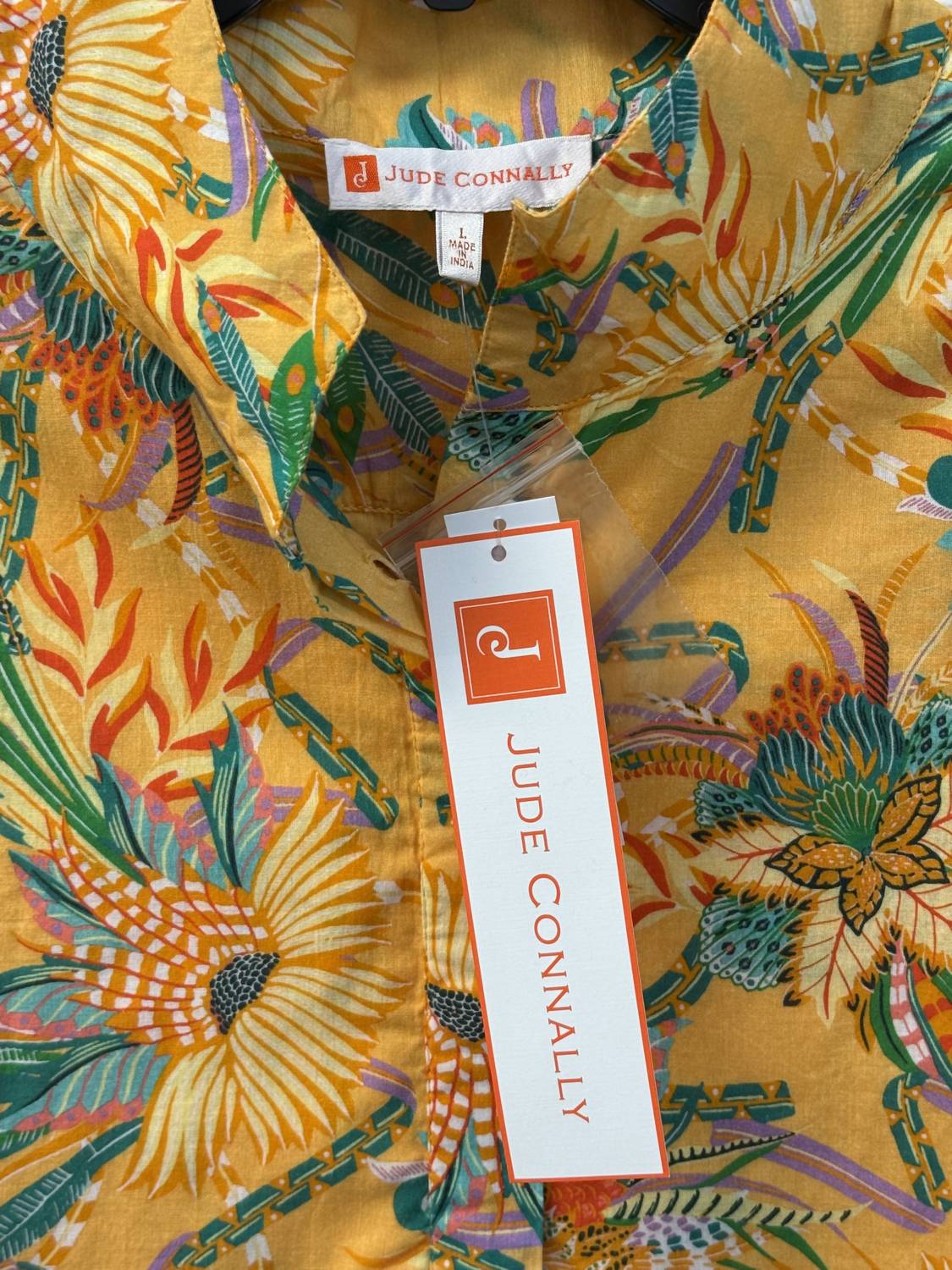 Jude Connally - CRICKET TOP - PEACOCK FLORAL