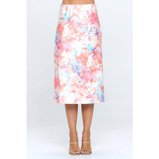 Reneec. - Spring Satin Midi Skirt