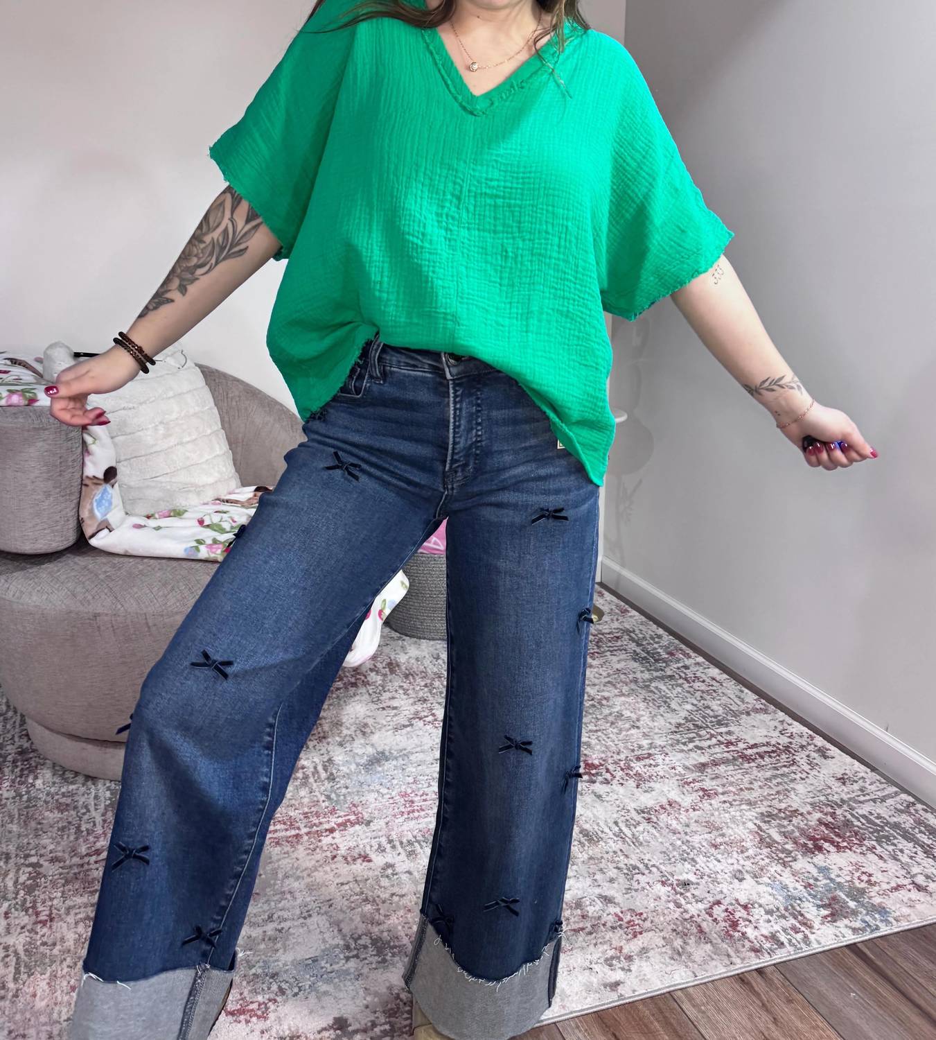 Wishlist - Willow Oversized Cotton Gauze Top