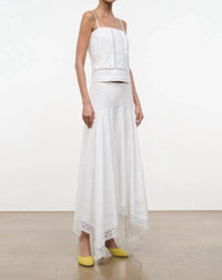 Staud - Ainsley Lace Trim Maxi Skirt