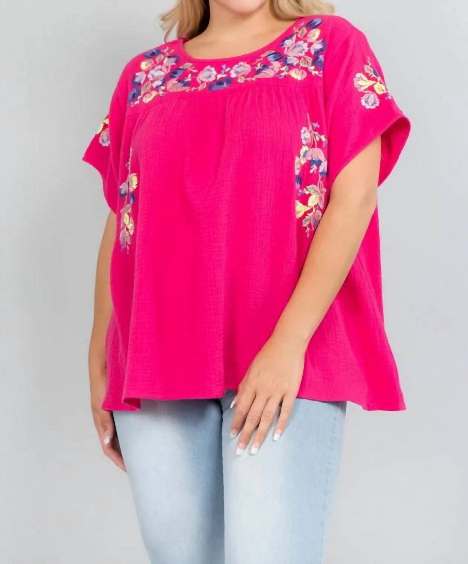 See And Be Seen - On The Border Embroidered Top
