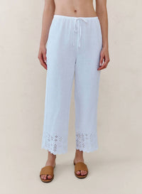 Bella Dahl - Beach Crop With Embroidered Hem Pants