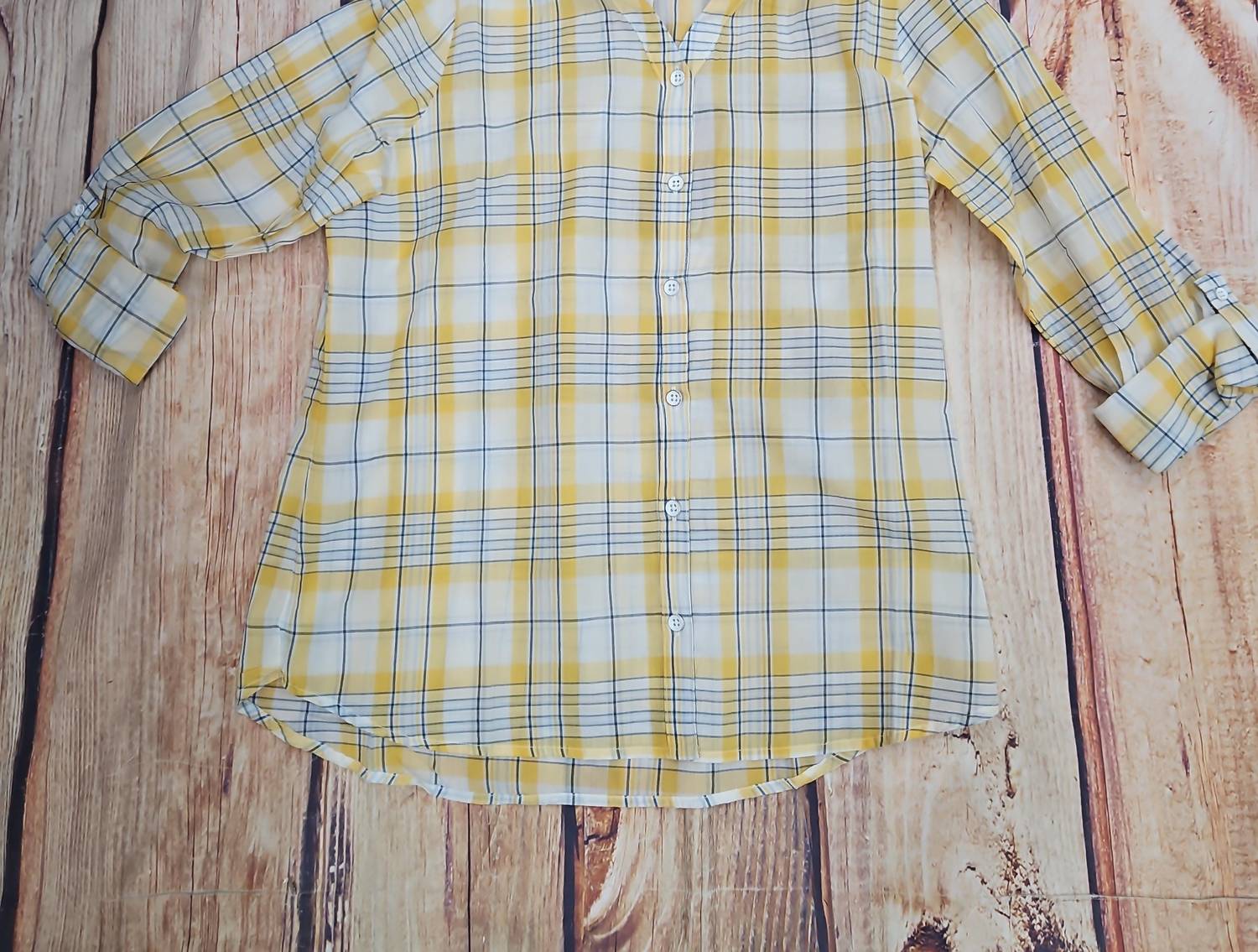 Aventura Women's Plumas Shirt Top in yellow - women's long sleeve top