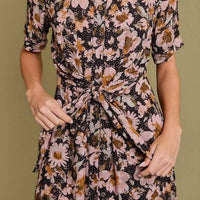 Gilli - Half-Sleeve Floral Midi Dress