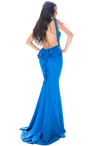 Jovani - Sleek Sleeveless Formal Dress With Train