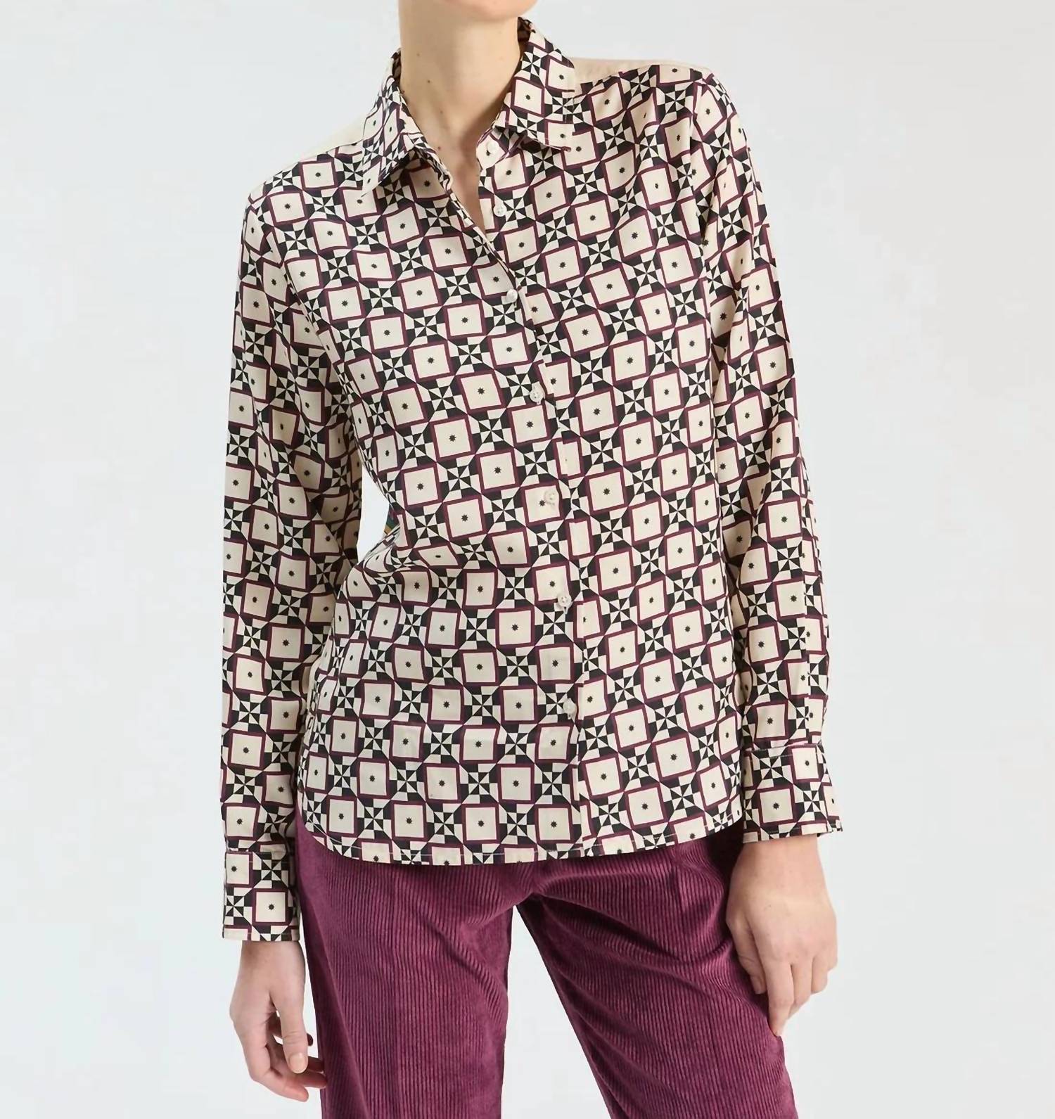 Vilagallo - Isa Sol Geo Print Shirt