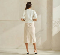 Able - Begged and Pleated Midi Skirt