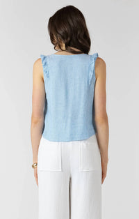 Dex - Pintuck Ruffle Tank Top