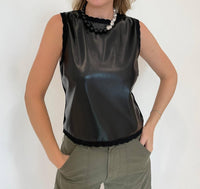 Melissa Nepton - Cece Vegan Leather Sleeveless Top