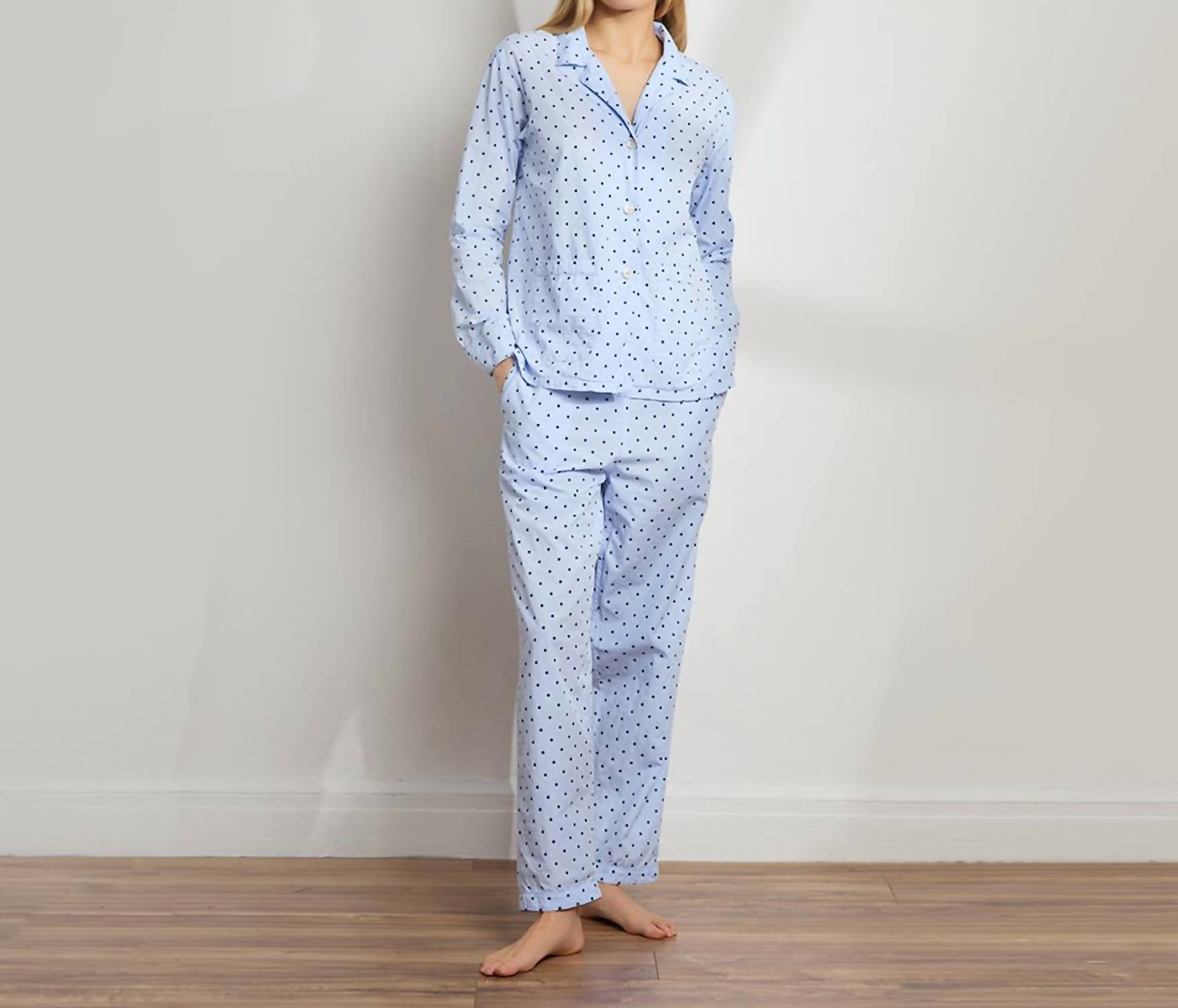The Sleep Code - Swiss Dot Cotton Long Pj Set