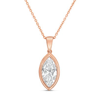 Diana M Jewels - Women's Marquise Lab-Grown Diamond Pendant Necklace (3.00 Ct) - Signature