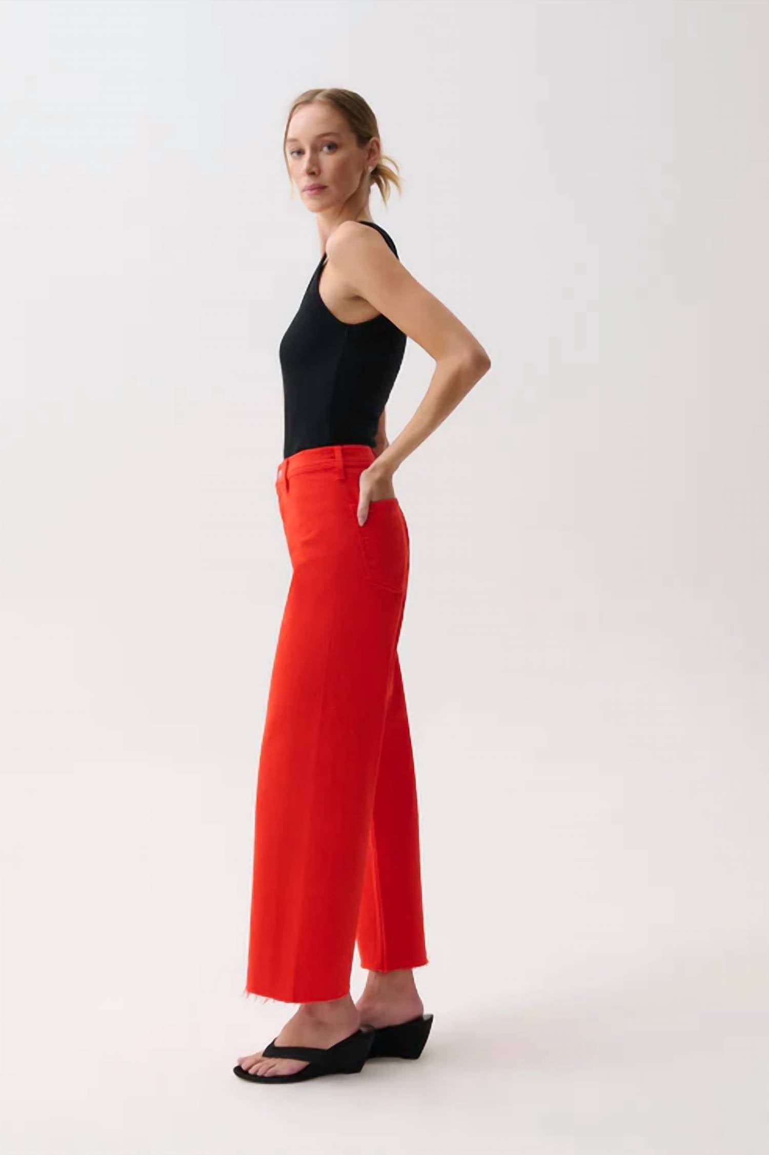 Pistola - Penny Crop High Rise Wide Leg Jean