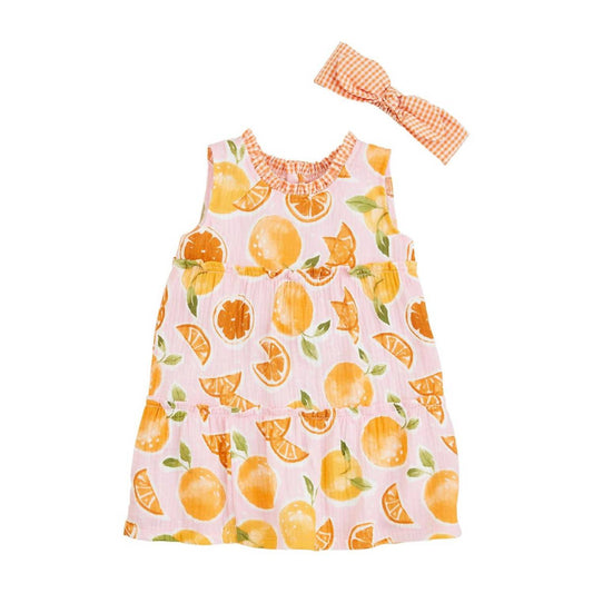 Mudpie - Girl's Sun Dress and Headband Set