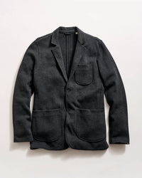Billy Reid Knit Sport Coat in charcoal heather - men's jacket - alternate view