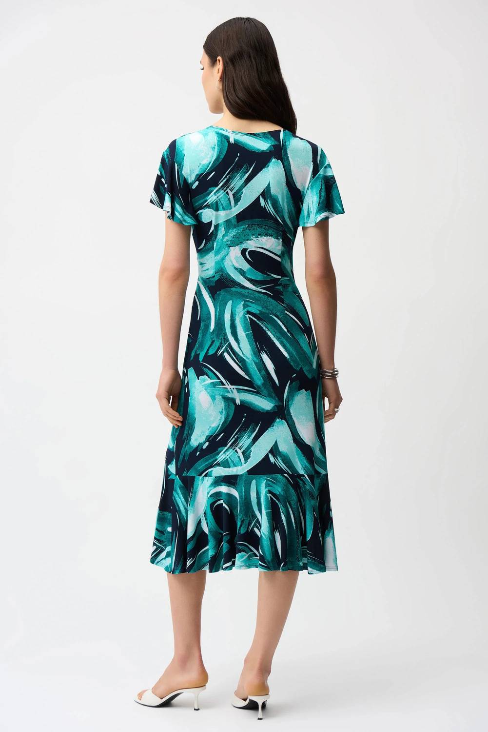 Joseph Ribkoff - Abstract Midi Flared Dress