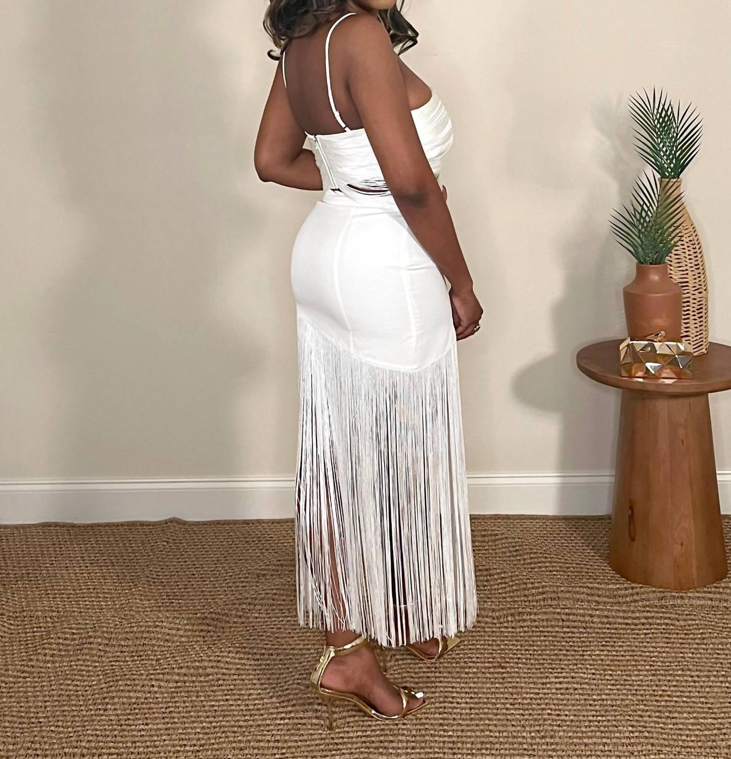 Endless Blu. - High Standards Fringe Skirt Set
