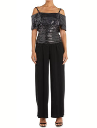 R&M Richards - Sequin Off The Shoulder Jumpuit