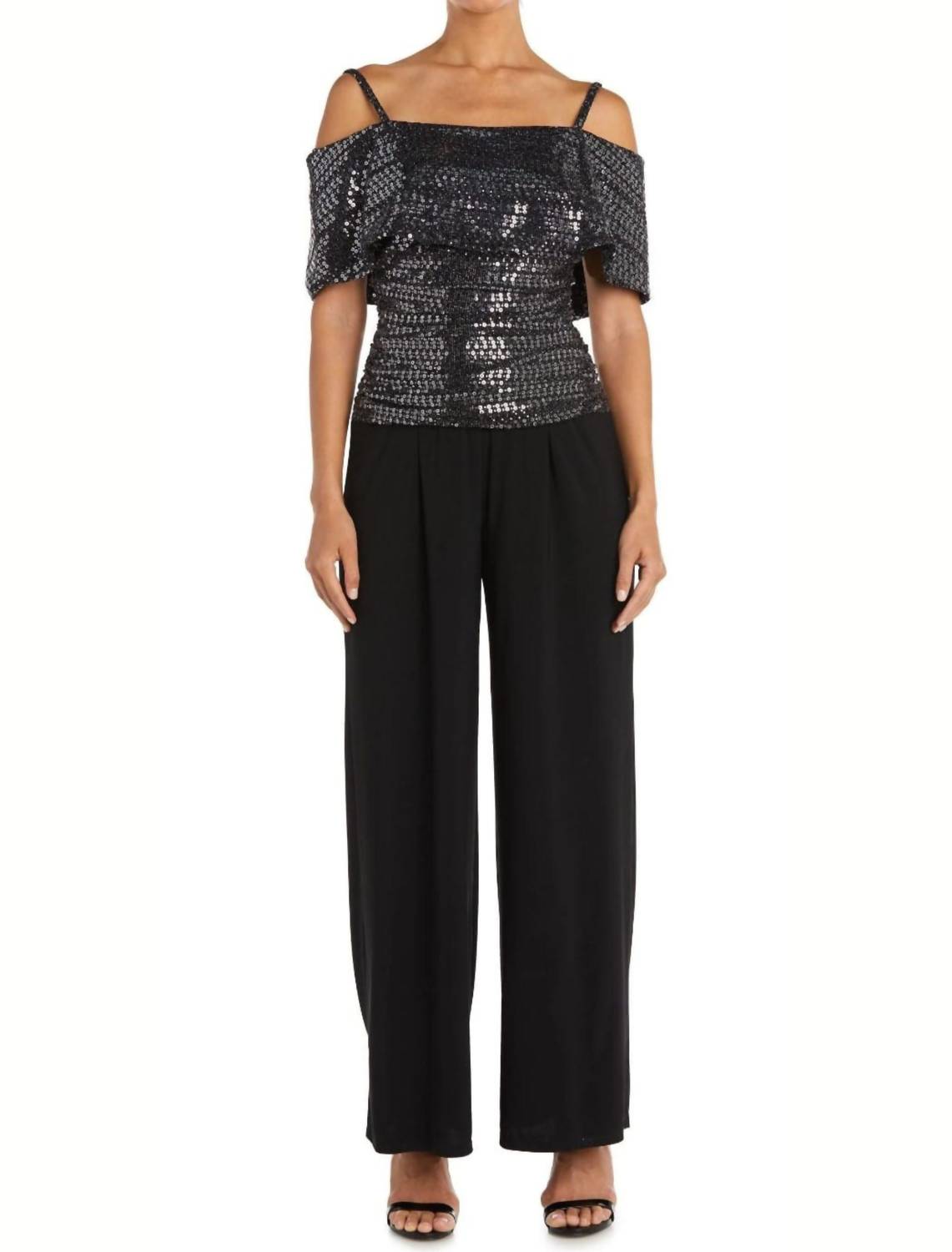 R&M Richards - Sequin Off The Shoulder Jumpuit